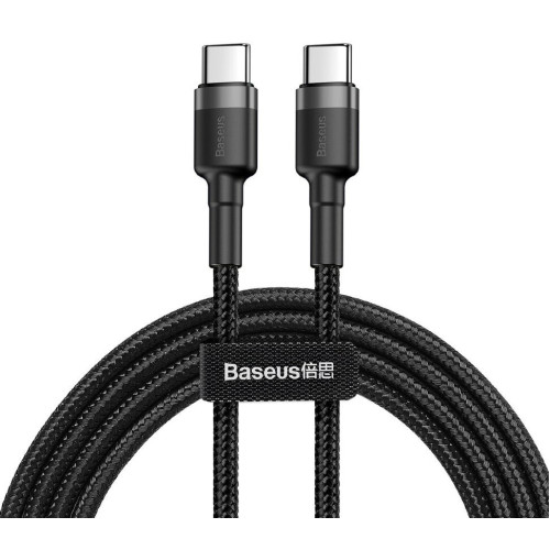 Кабель Baseus Cafule Type-C to Type-C PD 2.0 60W (1m) Black