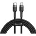 Кабель Baseus Cafule Type-C to Type-C PD 2.0 60W (1m) Black