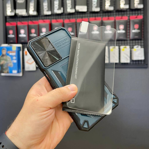 Чохол Discover для Samsung Galaxy A23 Blue + Скло