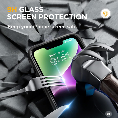 Чохол Miracase Glass Screen Protector для iPhone 14 Black (Без уп)