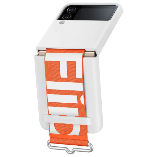 Чохол Samsung Strap Silicone Cover для Samsung Galaxy Z Flip4 White
