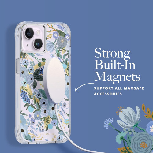 Чохол Case-Mate Rifle Paper Co. Garden Party Blue MagSafe для iPhone 14 / 13