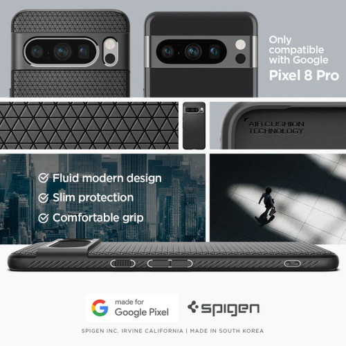 Чохол Spigen Liquid Air для Google Pixel 8 Pro Matte Black