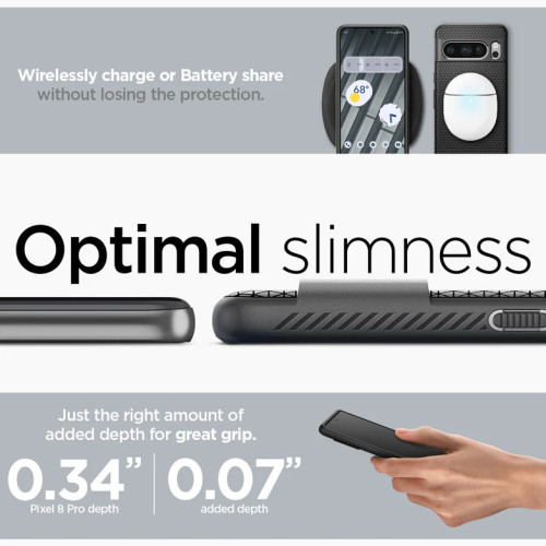 Чохол Spigen Liquid Air для Google Pixel 8 Pro Matte Black
