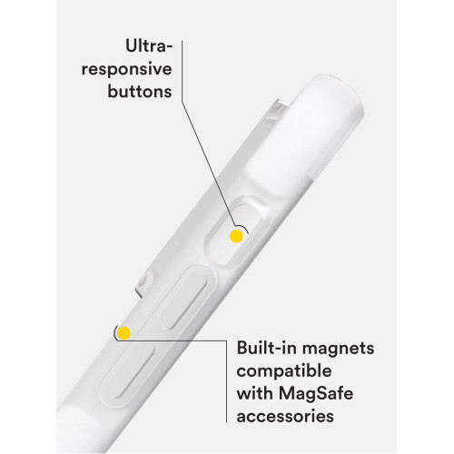 Чохол BodyGuardz Ace Pro MagSafe для iPhone 14 Pro Clear/White