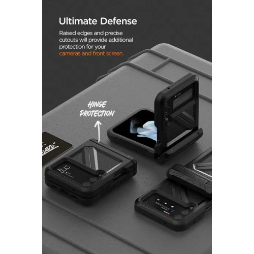 Чохол VRS Design для Galaxy Z Flip 4 Terra Guard Ultimate Black