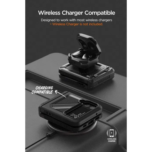 Чохол VRS Design для Galaxy Z Flip 4 Terra Guard Ultimate Black