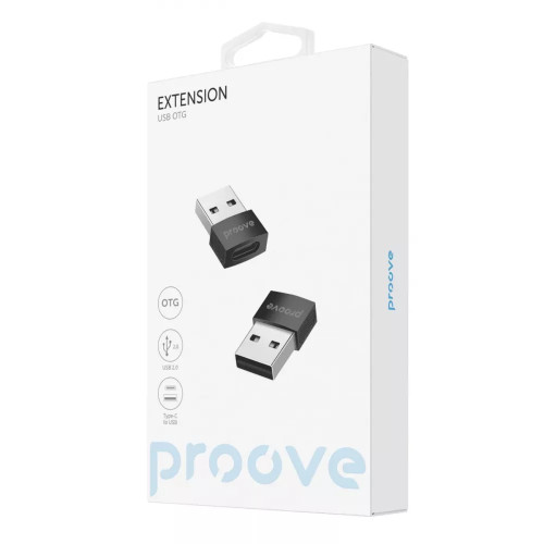 Перехідник OTG Proove Extension USB to Type-C Black