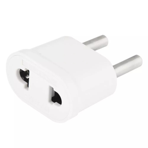 Універсальний перехідник US на євро розетку EU Білий