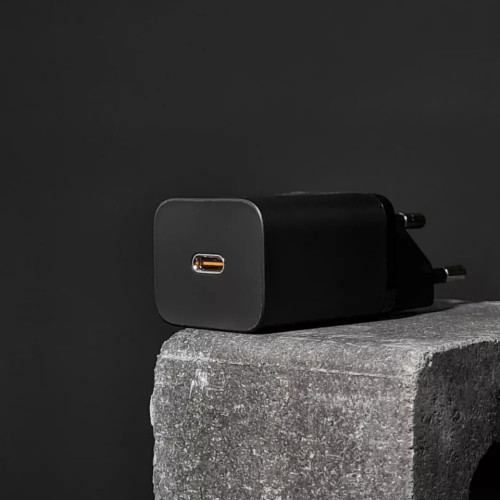 МЗП Baseus Super Silicone PD Charger 25W (1Type-C) + With Cable Type-C to Type-C 3A (1m) Black