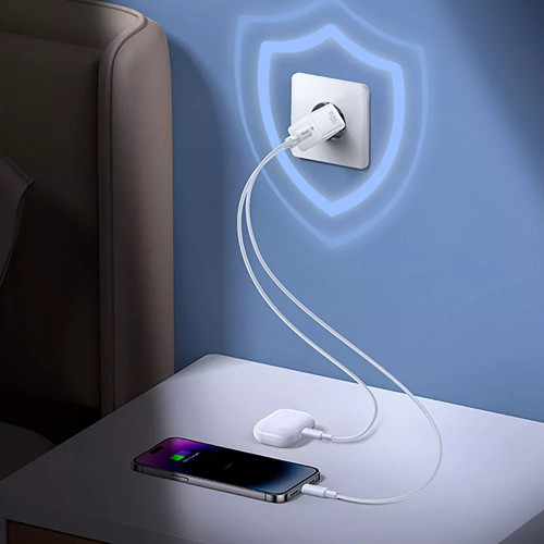 МЗП Baseus GaN5 Pro 40W Type-C+Type-C White