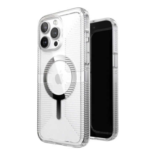 Чохол Speck GemShell Grip MagSafe для iPhone 15 Pro Max Clear/Chrome