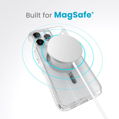 Чохол Speck GemShell Grip MagSafe для iPhone 15 Pro Max Clear/Chrome