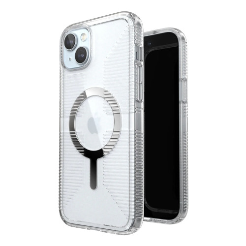 Чохол Speck GemShell Grip MagSafe для iPhone 15 Plus/14 Plus Clear/Chrome