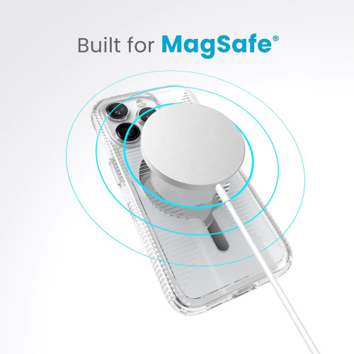 Чохол Speck GemShell Grip MagSafe для iPhone 15 Pro Clear/Chrome