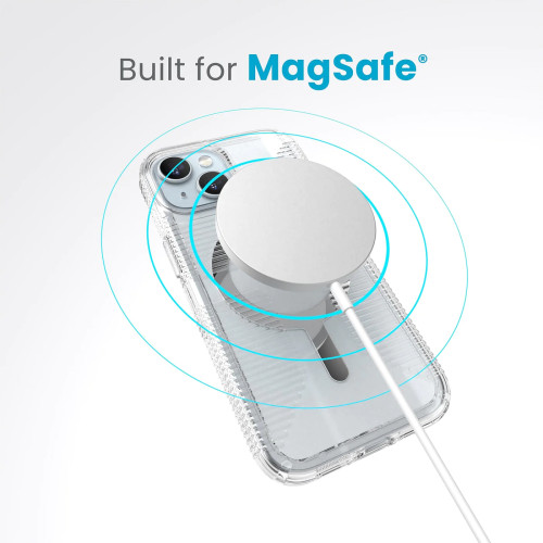Чохол Speck GemShell Grip MagSafe для iPhone 15/14/13 Clear/Chrome