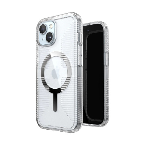 Чохол Speck GemShell Grip MagSafe для iPhone 15/14/13 Clear/Chrome