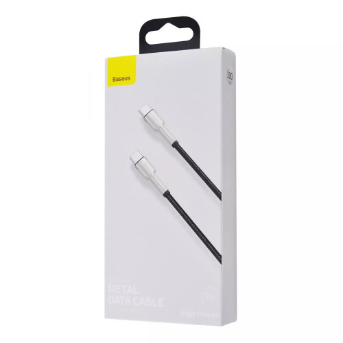 Кабель Baseus Cafule Metal Type-C to Type-C 100W (2m) Black