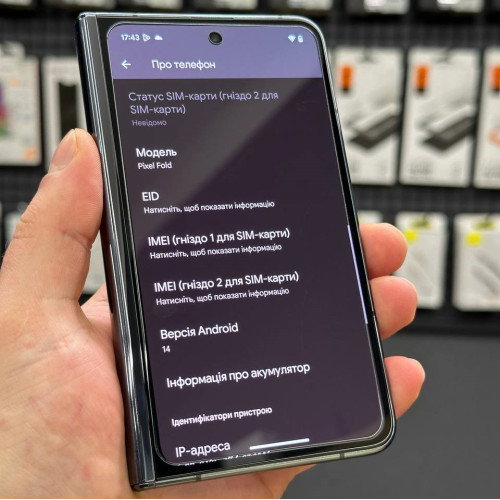 Вживаний смартфон Google Pixel Fold 12/256Gb Obsidian US (Ідеальний+ стан)