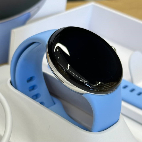 Вживаний смарт-годинник Google Pixel Watch 2 WiFi Polished Silver Aluminum Case / Bay Active Band US (Хороший+ стан)