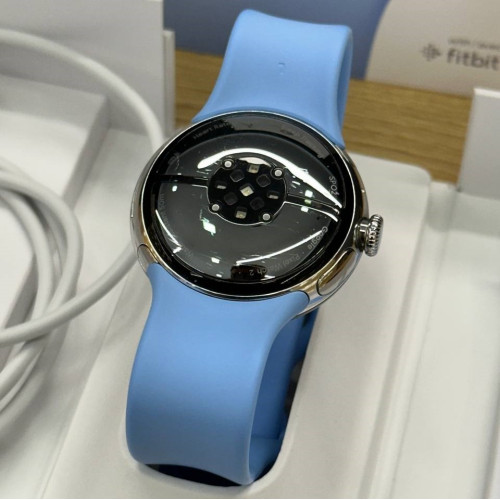 Вживаний смарт-годинник Google Pixel Watch 2 WiFi Polished Silver Aluminum Case / Bay Active Band US (Хороший+ стан)