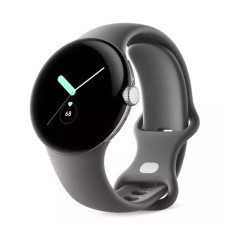 Смарт-годинник Google Pixel Watch LTE Polished Silver Stainless Steel Case / Charcoal Active Band US