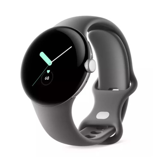 Смарт-годинник Google Pixel Watch LTE Polished Silver Stainless Steel Case / Charcoal Active Band US