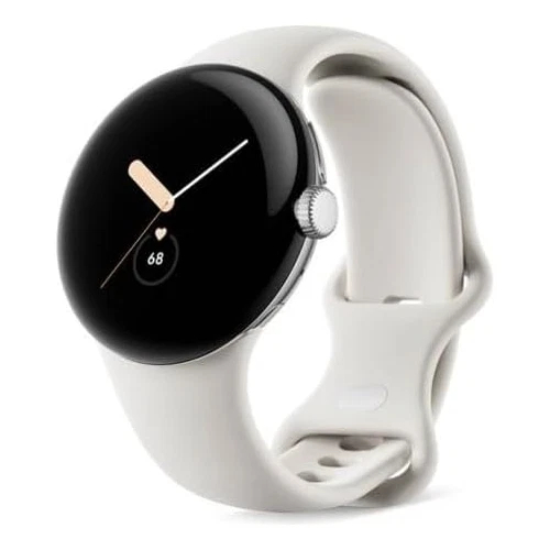 Смарт-годинник Google Pixel Watch LTE Polished Silver Stainless Steel Case / Chalk Active Band US