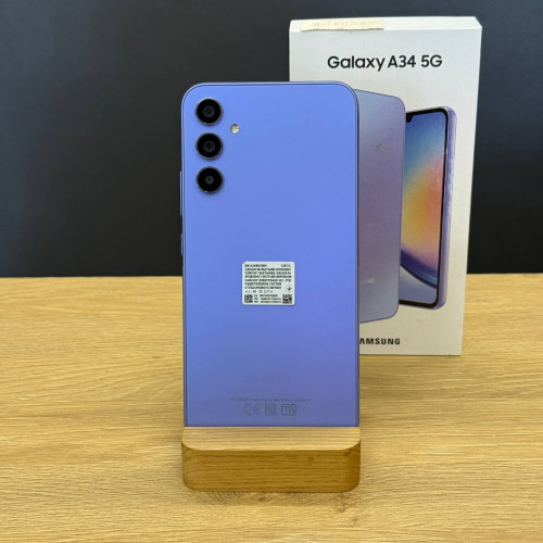 Вживаний смартфон Samsung Galaxy A34 5G 6/128 Light Violet (Ідеальний+ стан)
