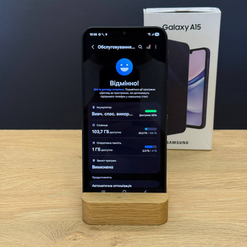 Вживаний смартфон Samsung Galaxy A15 4/128 Blue Black (Ідеальний+ стан)