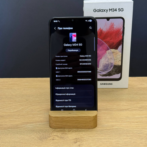 Вживаний смартфон Samsung Galaxy M34 5G (M346) 8/128 Dark Blue (Хороший+ стан)
