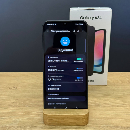 Вживаний смартфон Samsung Galaxy A24 6/128 Black (Хороший+ стан)