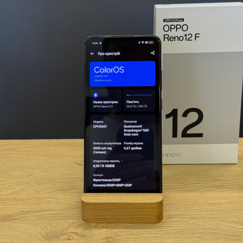 Вживаний смартфон OPPO Reno12 F 8/256 Matte Grey (Ідеальний+ стан)