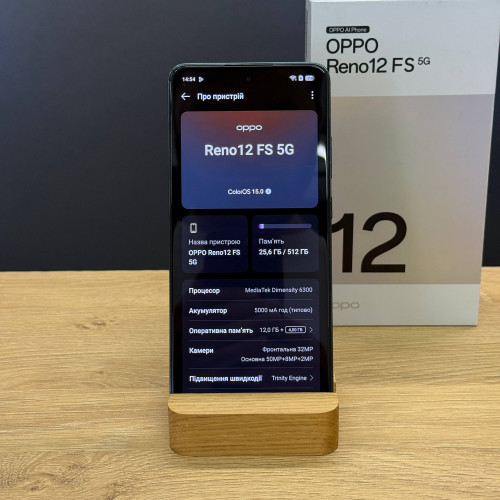Вживаний смартфон OPPO Reno12 FS 5G 12/512 Olive Green (Хороший+ стан)