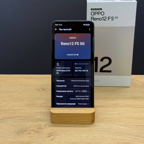 Вживаний смартфон OPPO Reno12 FS 5G 12/512 Olive Green (Ідеальний+ стан)