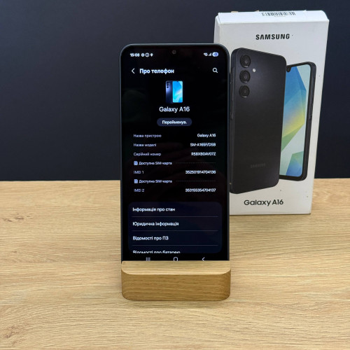 Вживаний смартфон Samsung Galaxy A16 4/128 Black (Хороший+ стан)