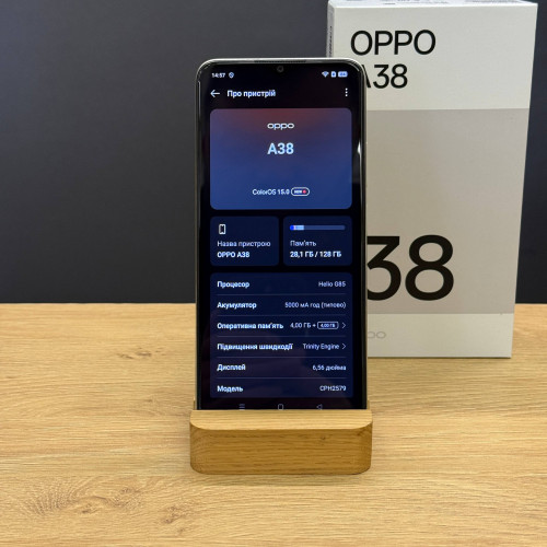 Вживаний смартфон OPPO A38 4/128 Glowing Gold (Хороший+ стан)