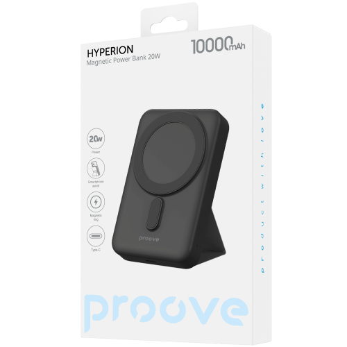 Портативна Батарея Proove Hyperion 2025 20W 10000mAh Magnetic Ring Black