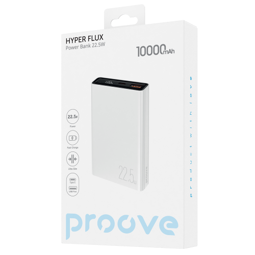 Батарея універсальна Proove Hyper Flux Plus 10000mAh 22.5W White