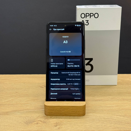 Вживаний смартфон Oppo A3 6/256 Sparkle Black (Хороший+ стан)