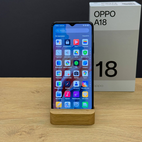 Вживаний смартфон OPPO A18 4/128 Glowing Black (Хороший+ стан)