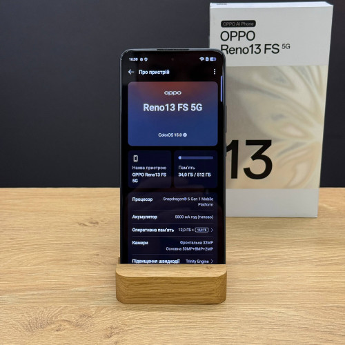 Вживаний смартфон OPPO Reno13 FS 5G 12/512 Graphite Grey (Ідеальний+ стан)