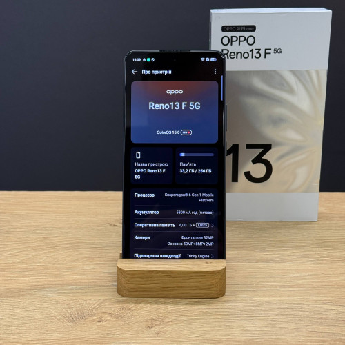 Вживаний смартфон OPPO Reno13 F 5G 8/256 Graphite Grey (Хороший+ стан)