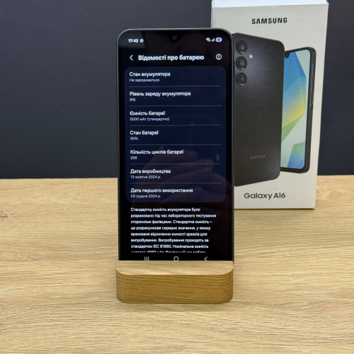 Вживаний смартфон Samsung Galaxy A16 8/256Gb Black (Задовільний+ стан)