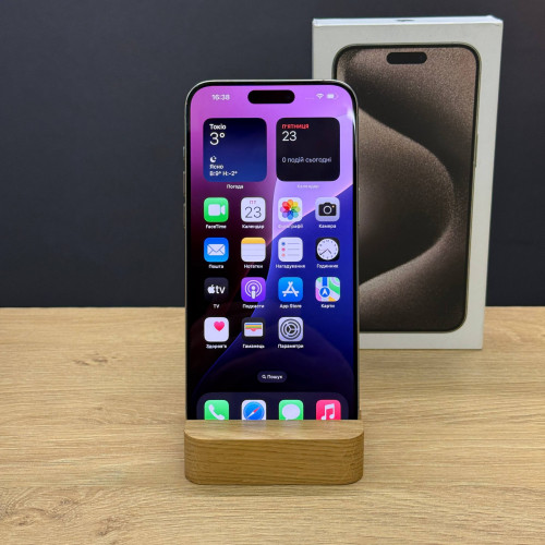 Вживаний смартфон Apple iPhone 15 Pro Max 512Gb Natural Titanium (Ідеальний+ стан)