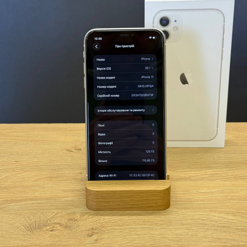 Вживаний смартфон Apple iPhone 11 128Gb White (Ідеальний+ стан)