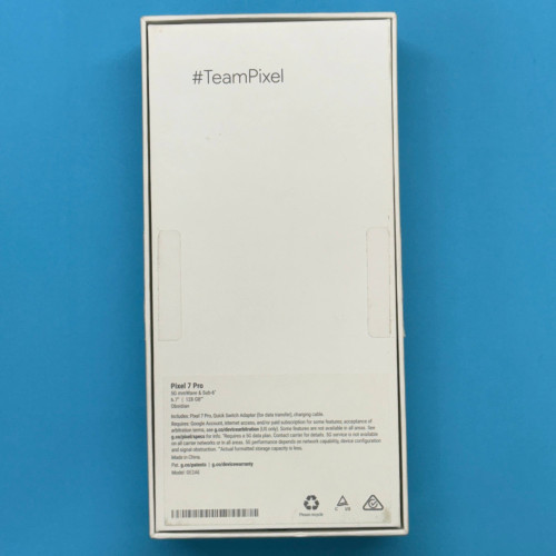 Коробка від смартфону Google Pixel 7 Pro Obsidian