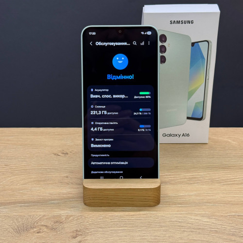 Вживаний смартфон Samsung Galaxy A16 8/256Gb Light Green (Хороший+ стан)