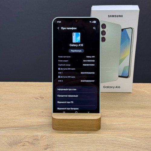 Вживаний смартфон Samsung Galaxy A16 8/256Gb Light Green (Хороший+ стан)