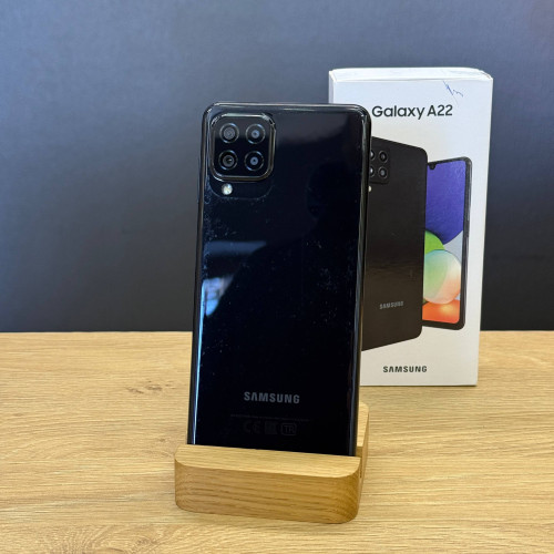 Вживаний смартфон Samsung Galaxy A22 4/128Gb Black (Хороший+ стан)